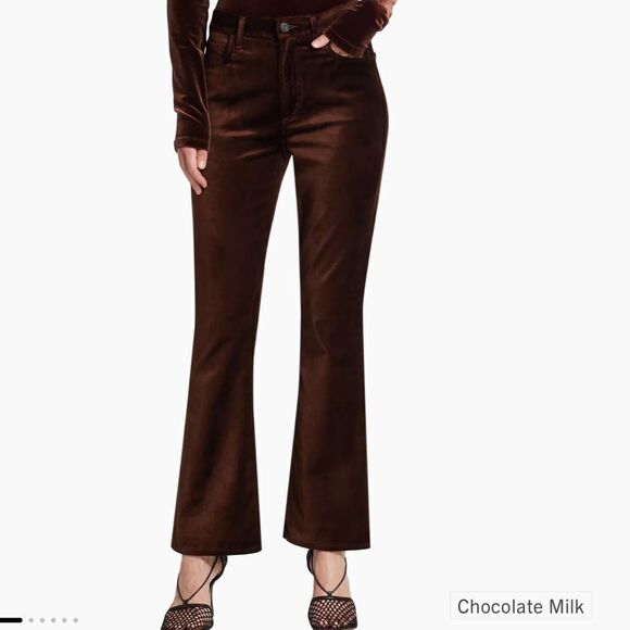 Agolde Nico Velvet Boot-Cut Trousers - Picture 1 of 10
